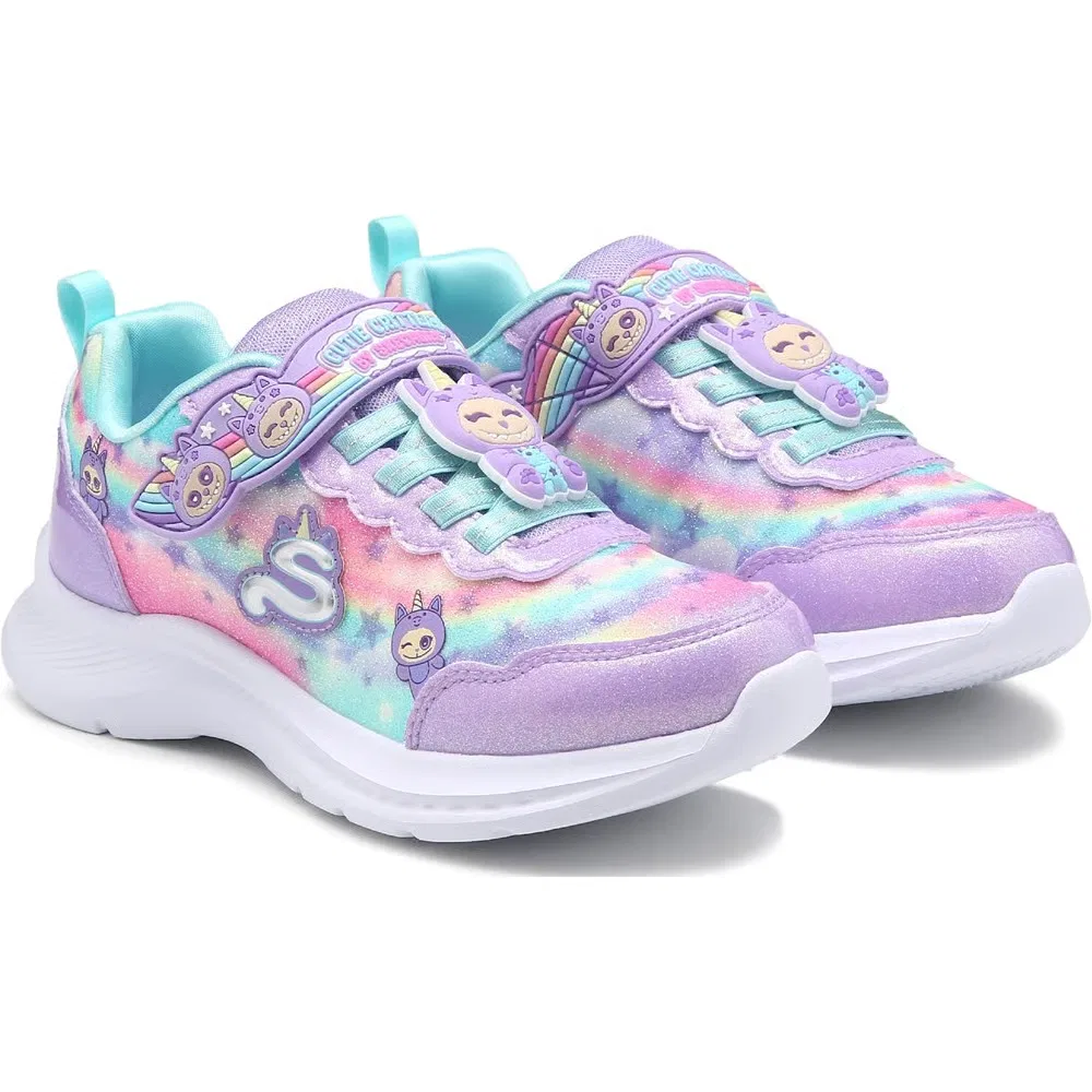 Детские яркие кроссовки Skechers, Lavender Multi