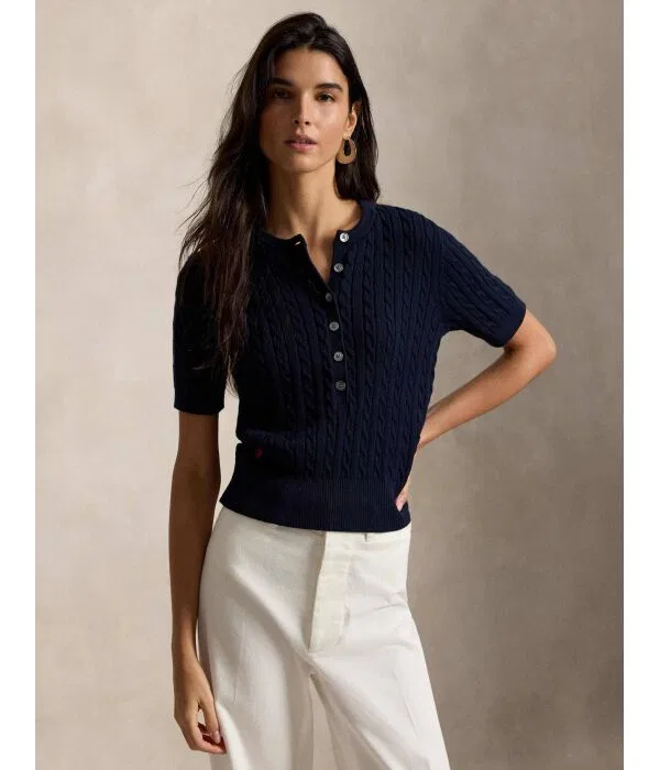 Женский свитер-поло Slim Fit Polo Ralph Lauren, Blu Marino