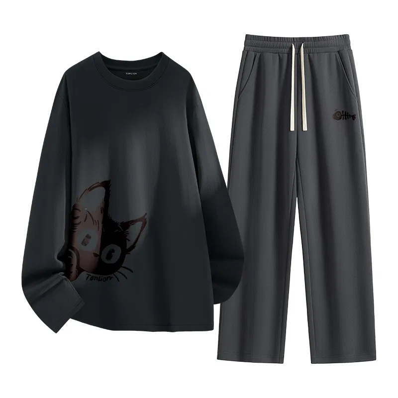 Детский комплект спортивной одежды хлопковый Tonlion, Dark Grey