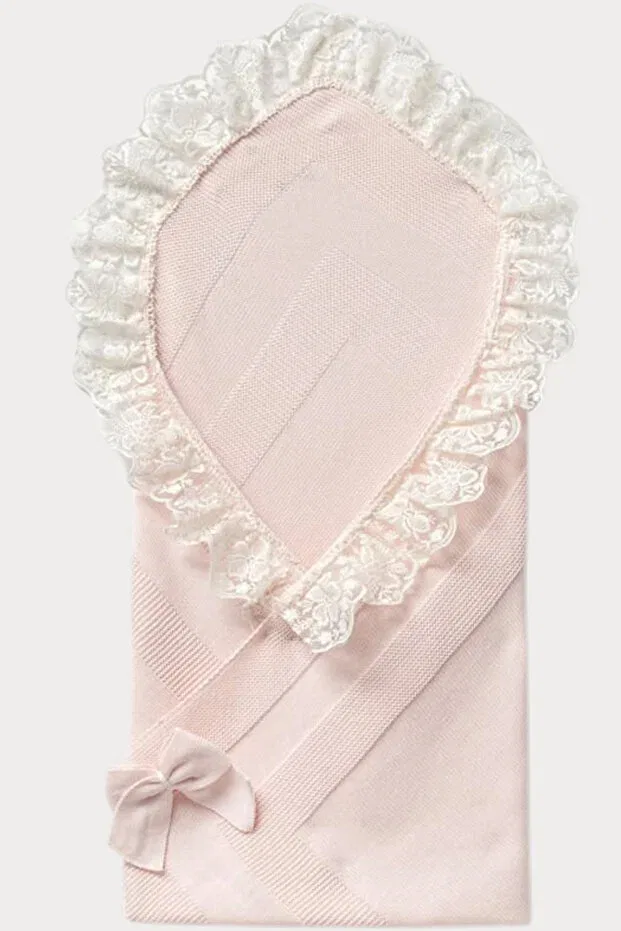 Детский комплект для выписки из роддома из хлопка Mila lace Naka Concept, Pink — фото 4