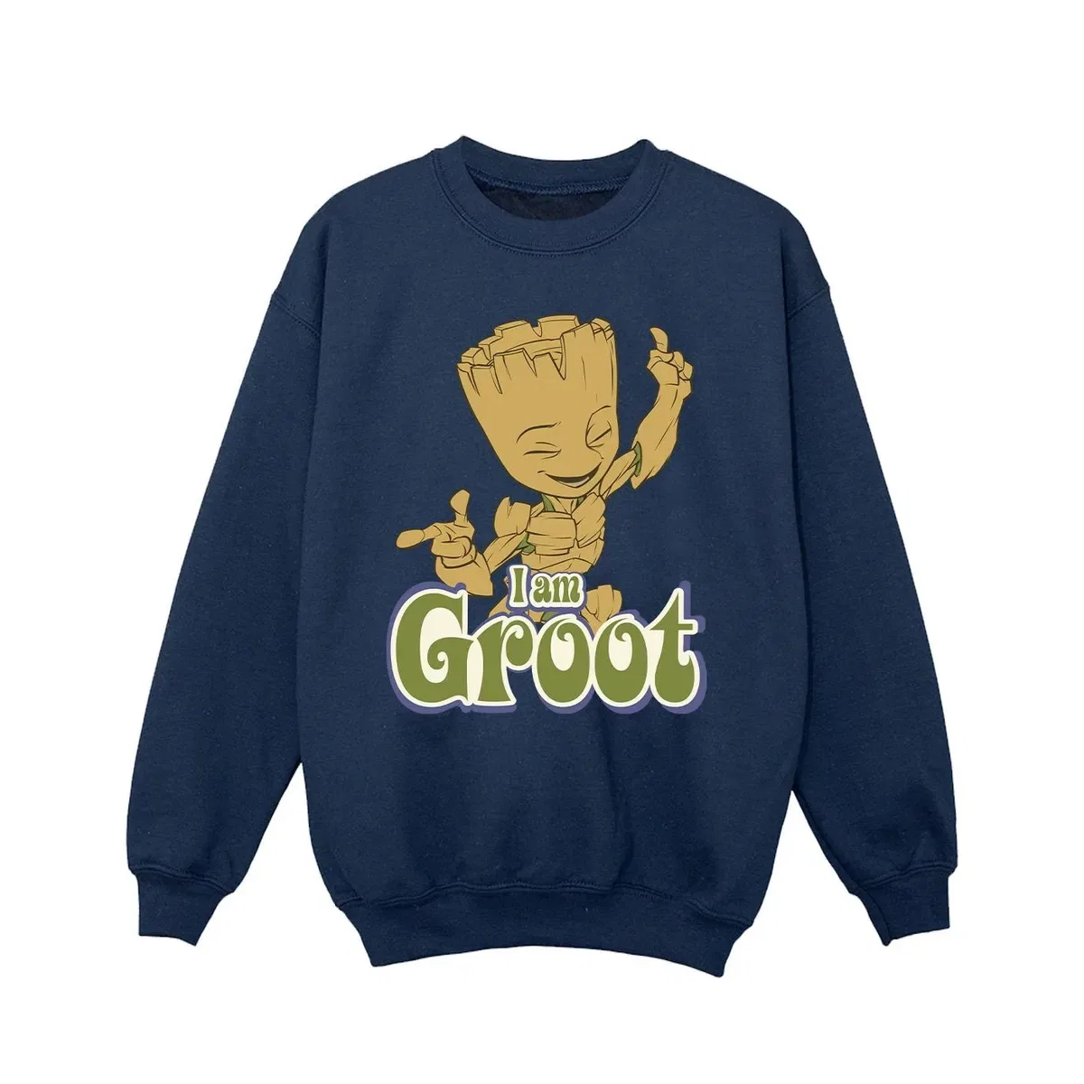 Свитшот с принтом Groot dancing Guardians Of The Galaxy, Navy — фото 2