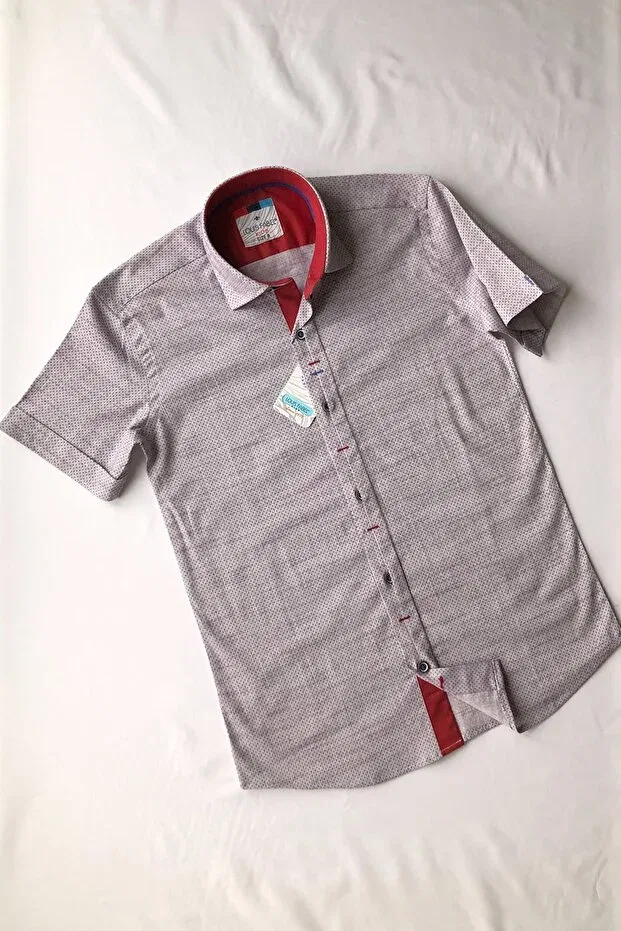 Детская рубашка для мальчиков с коротким рукавом Louis Kids, Burgundy