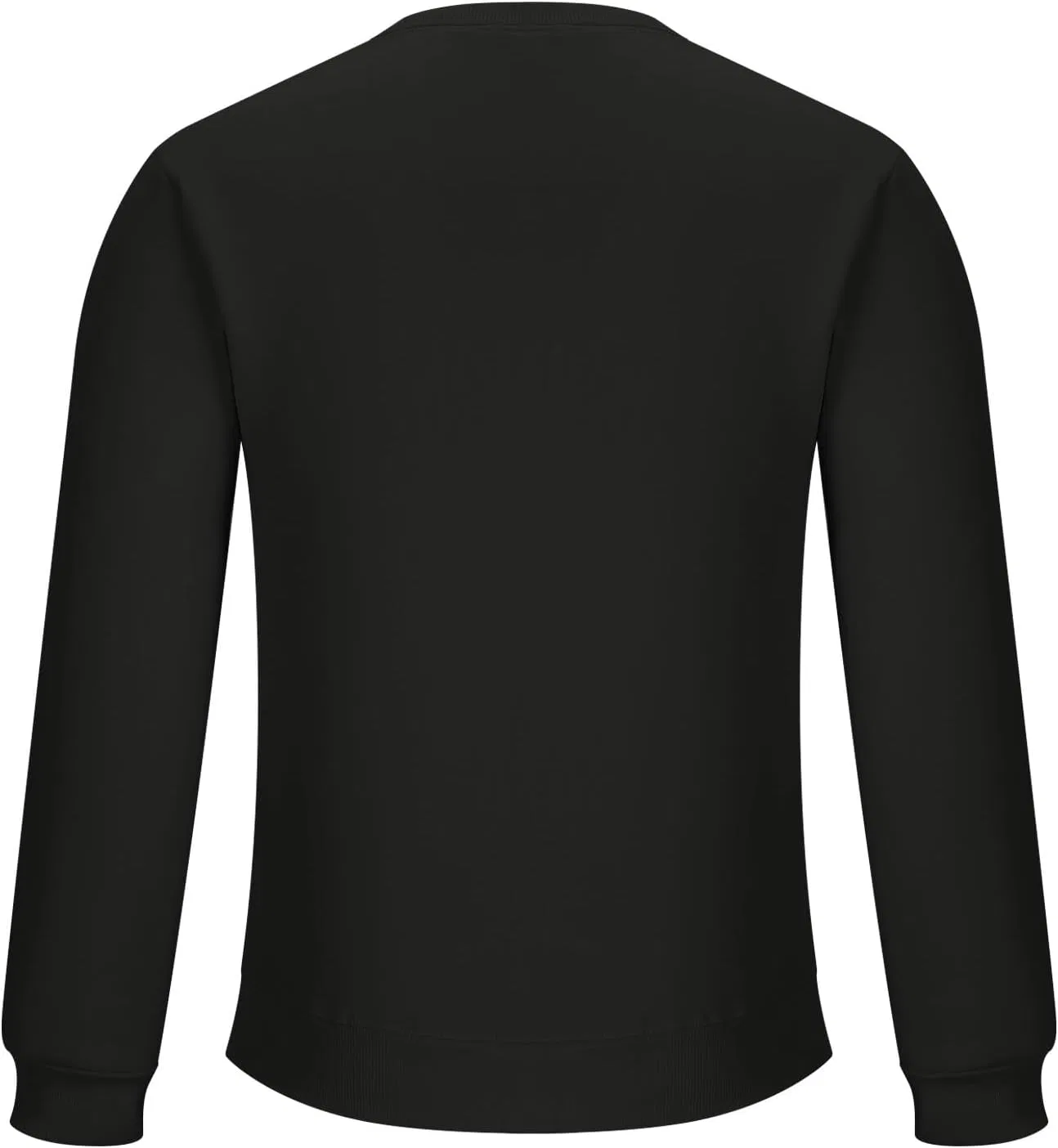 Мужская флисовая толстовка с круглым вырезом, Black — фото 4