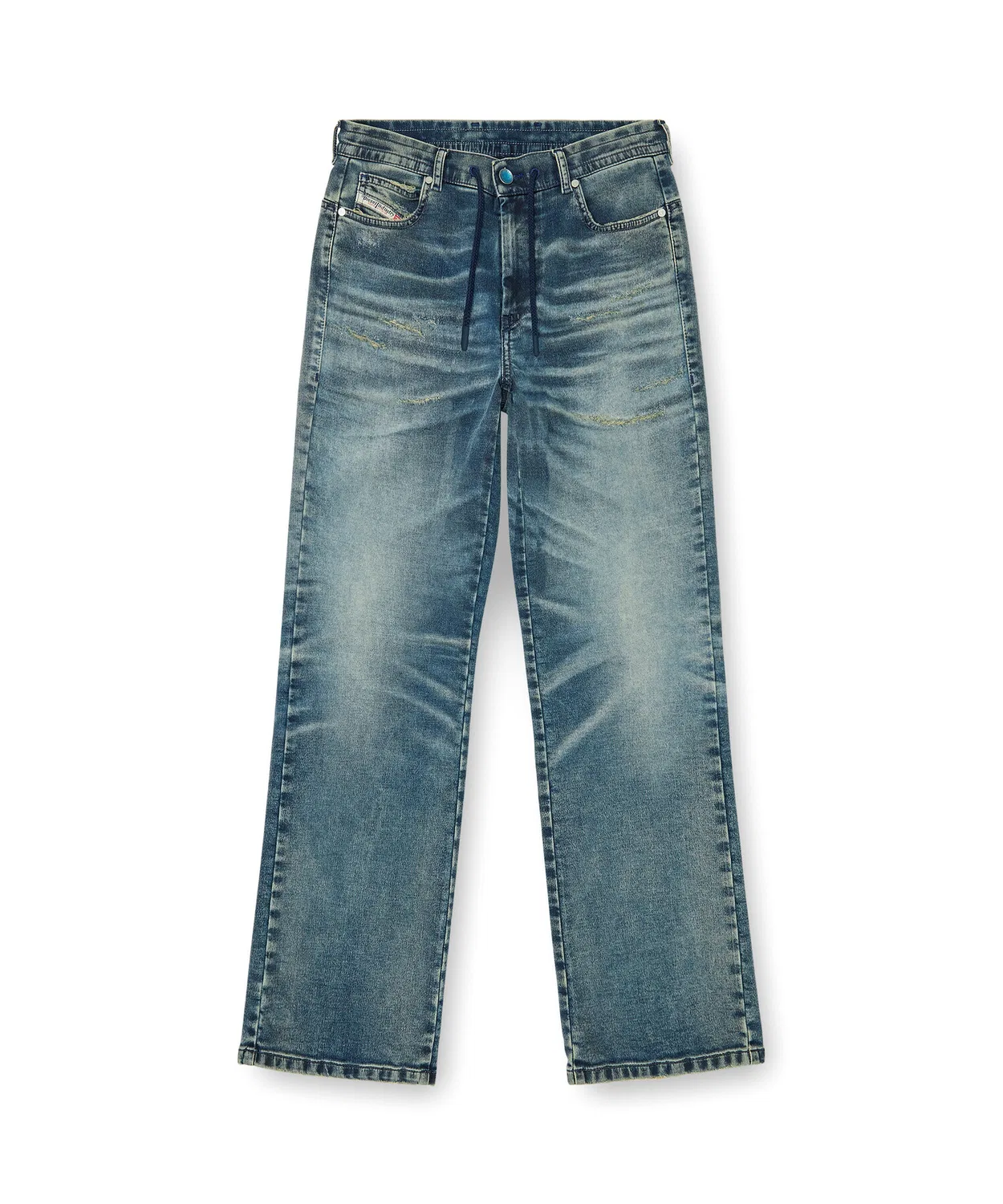 Женские джинсы-клеш с потертостями D-MEEL JOGG DIESEL, Indigo Blue — фото 4