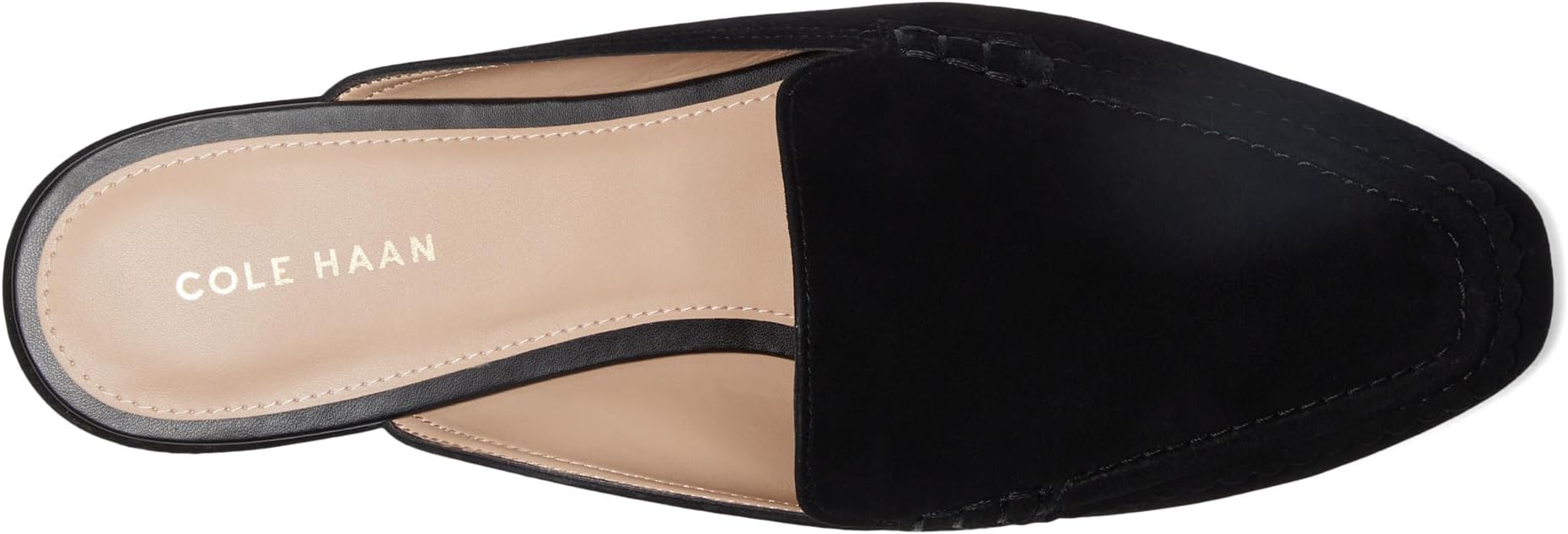 Лоферы Cole Haan Pollina Scalloped Mule Loafers, цвет Black Suede — фото 2