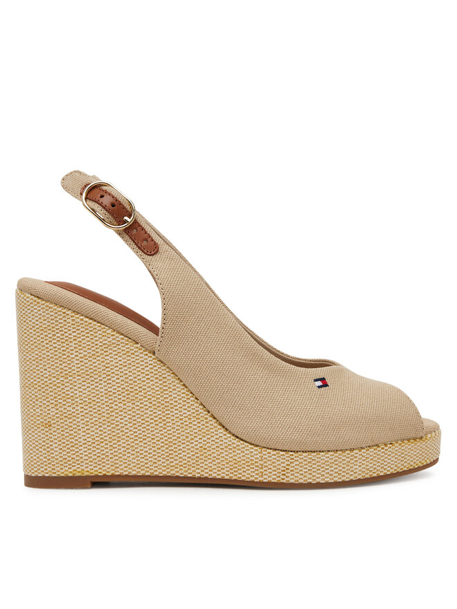 Эспадрильи Flag High Wedge Espad Slingback FW0FW08597 Tommy Hilfiger, бежевый