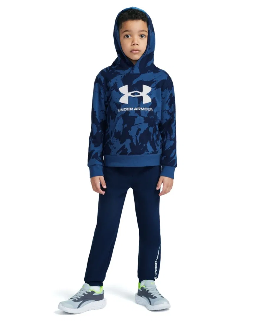 Детский комплект из худи и брюк с принтом Under Armour, Blue Camo/Black