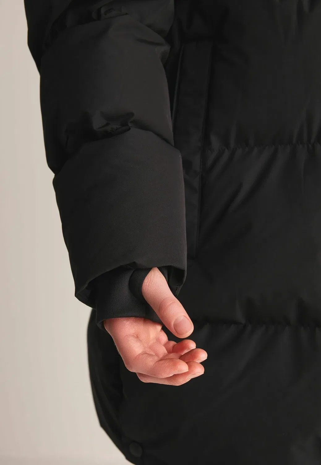 Спортивное удлиненное стеганое пальто - зимнее пальто Superdry & Co, Black — фото 3