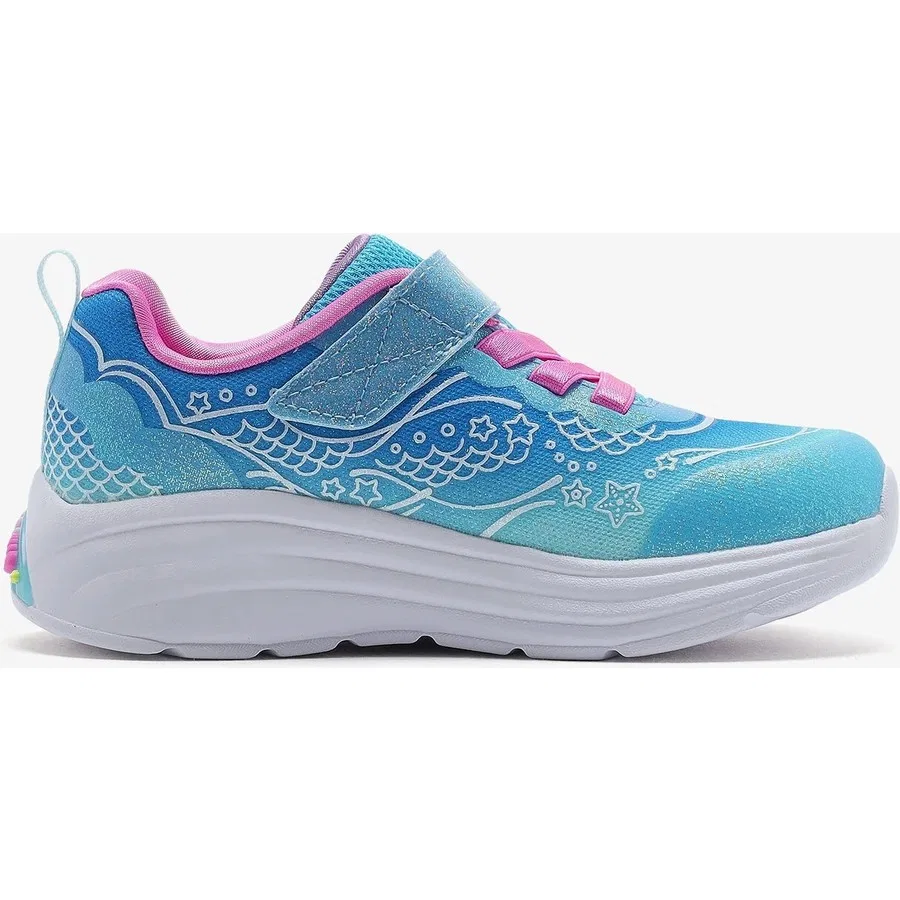 Кроссовки детские с подсветкой My Dreamers - Lil Mermaid Skechers, Синий — фото 3