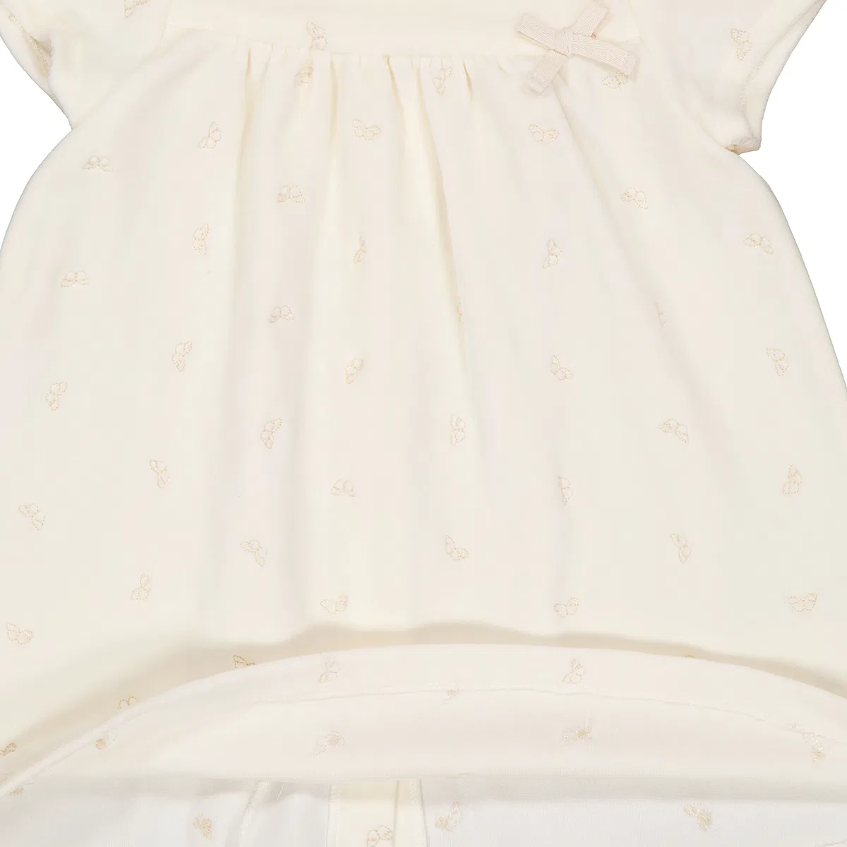 Платье из велюра с вышивкой Angel Wing Marie Chantal, Cream — фото 2