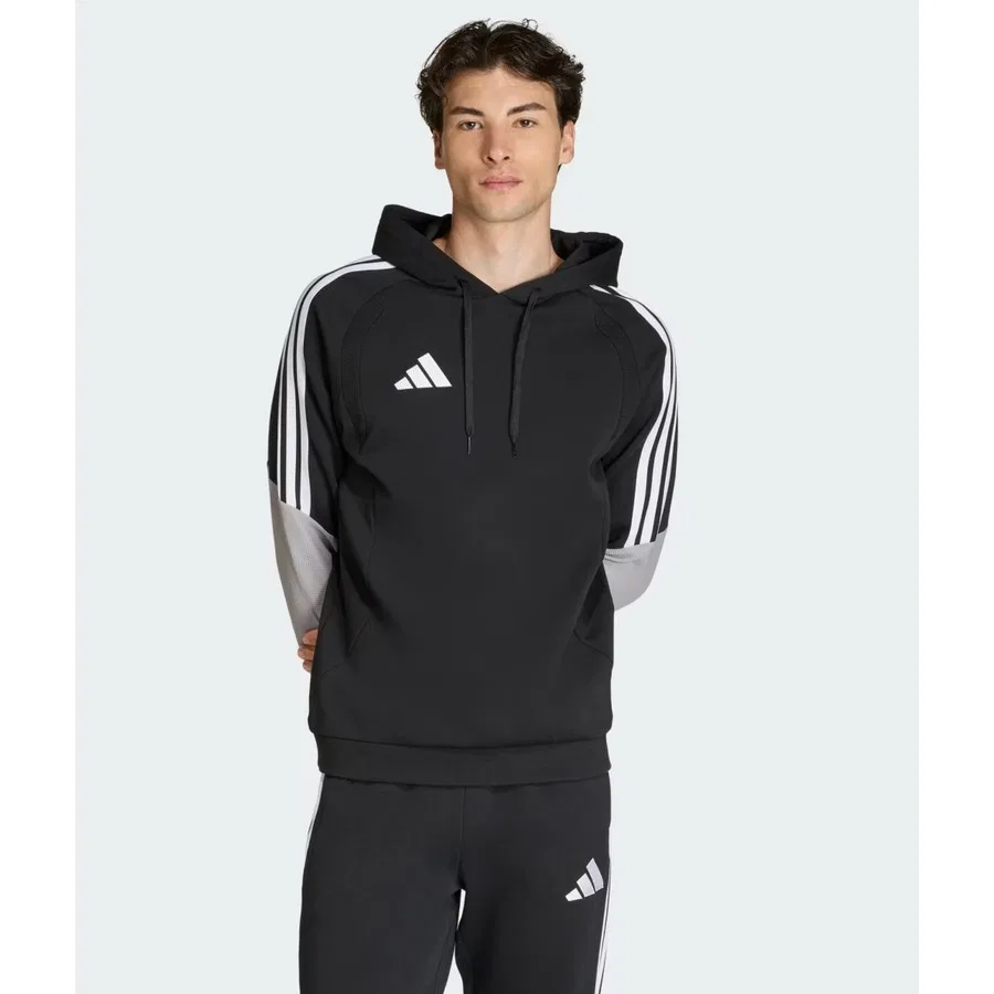 Мужской футбольный свитшот с капюшоном TIRO26C Swhood adidas, Black Light Onix White