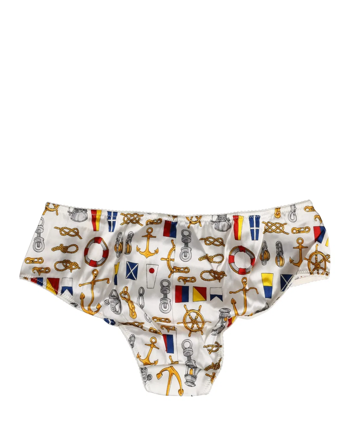 Женские трусы с принтом White Sailor Print Dolce & Gabbana, White — фото 2