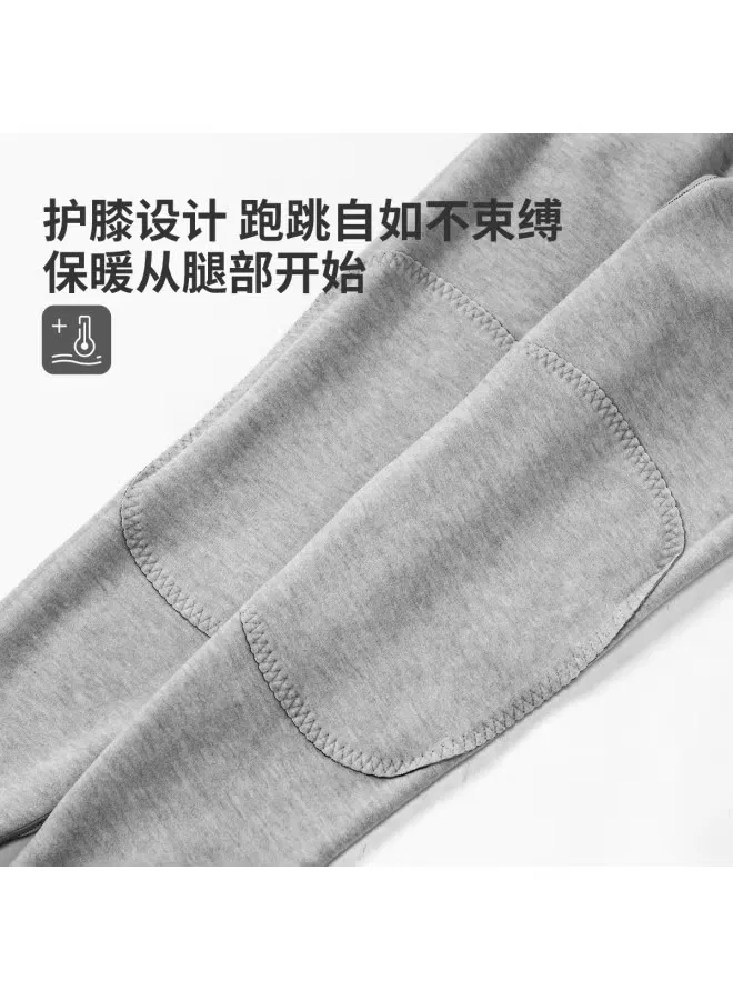 Штаны утепленные с начесом для мальчиков Long Time Companion, серый — фото 4