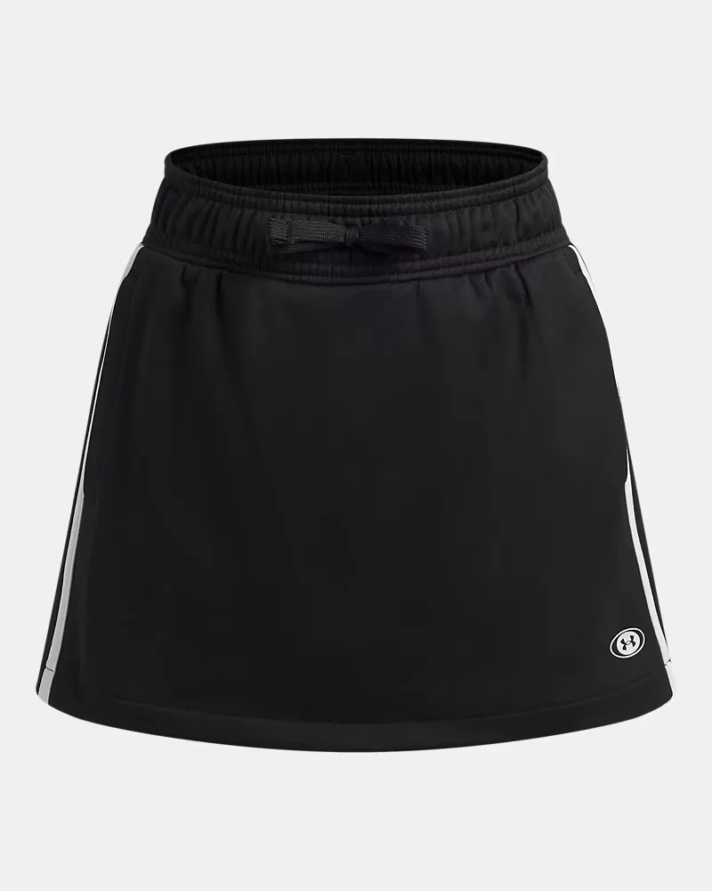 Юбка детская трикотажная длиной 32 см с начесанной изнанкой Rival Knit UnderArmour, Black/White