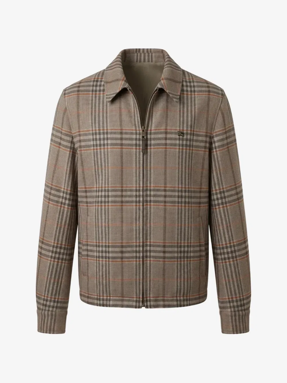 Шерстяная куртка в клетку BURBERRY, бежевый
