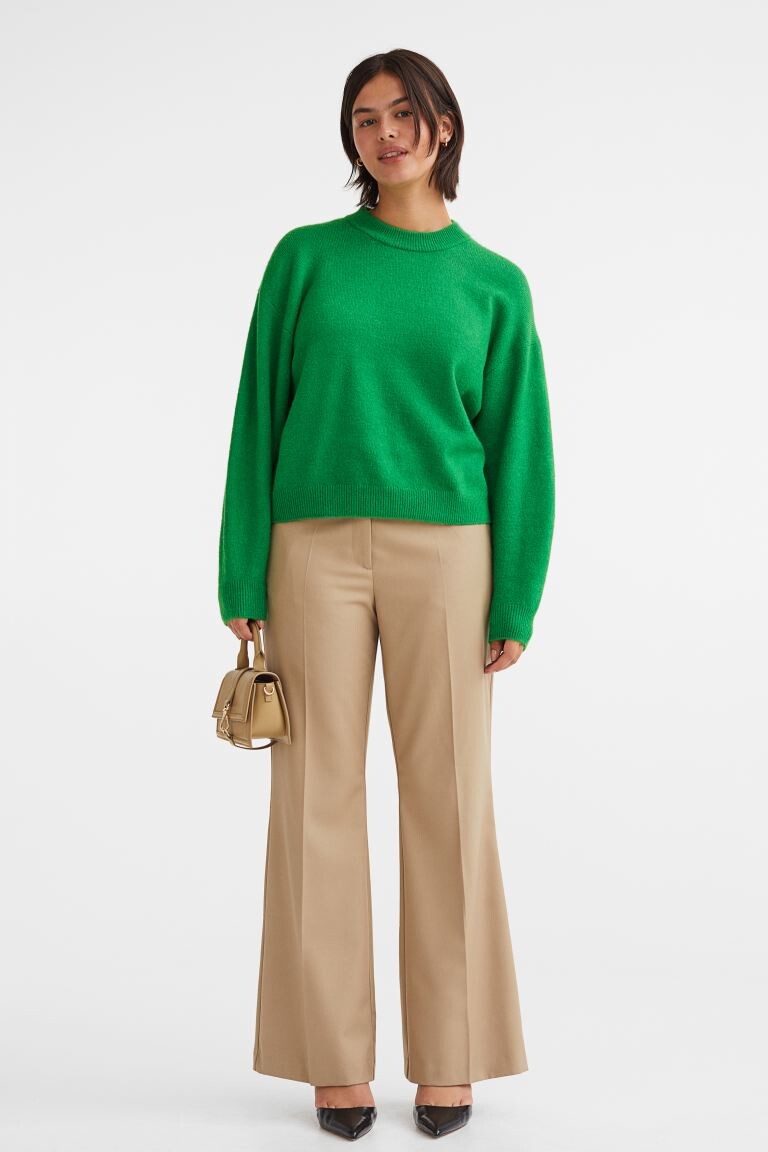 

Расклешенные элегантные брюки H&M, бежевый