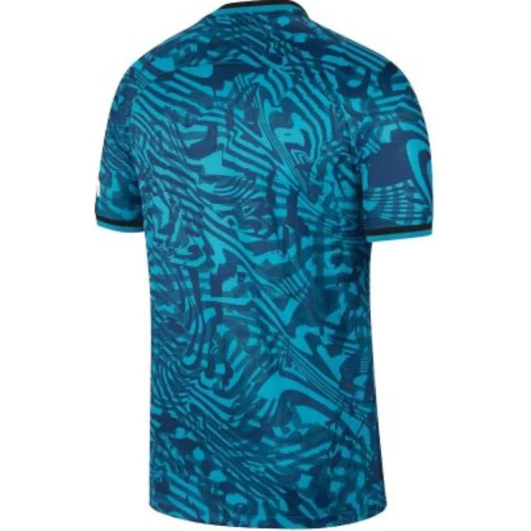 Nike Футболка мужская темно-бирюзовая с круглым вырезом умеренно прямого кроя — фото 2