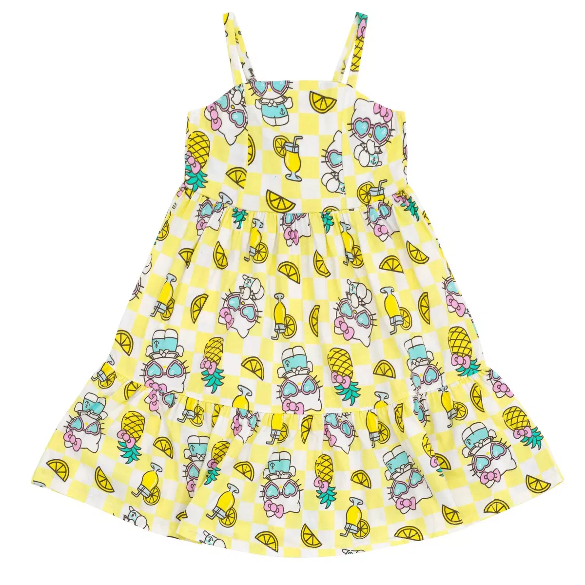Детское платье для девочек хлопковое Hello Kitty Yellow