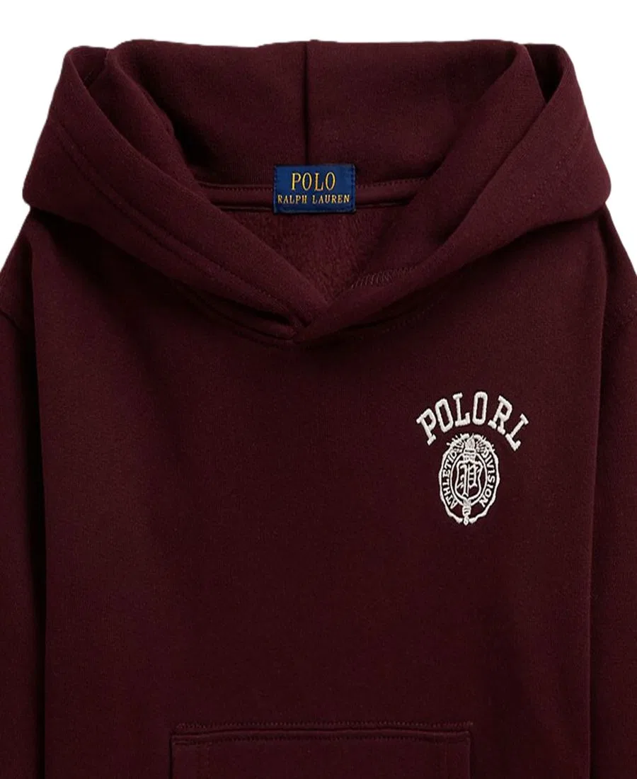 Худи оверсайз с вышивкой Polo RL, модель Big Fit Logo Polo Ralph Lauren, Rich Ruby — фото 3