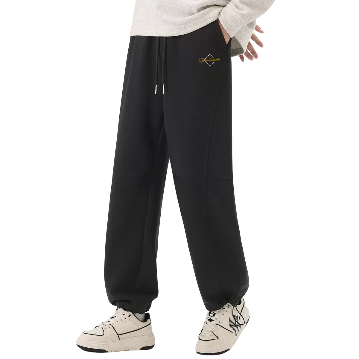 Детские спортивные штаны из плотного хлопка Tonlion, Deep Grey — фото 3