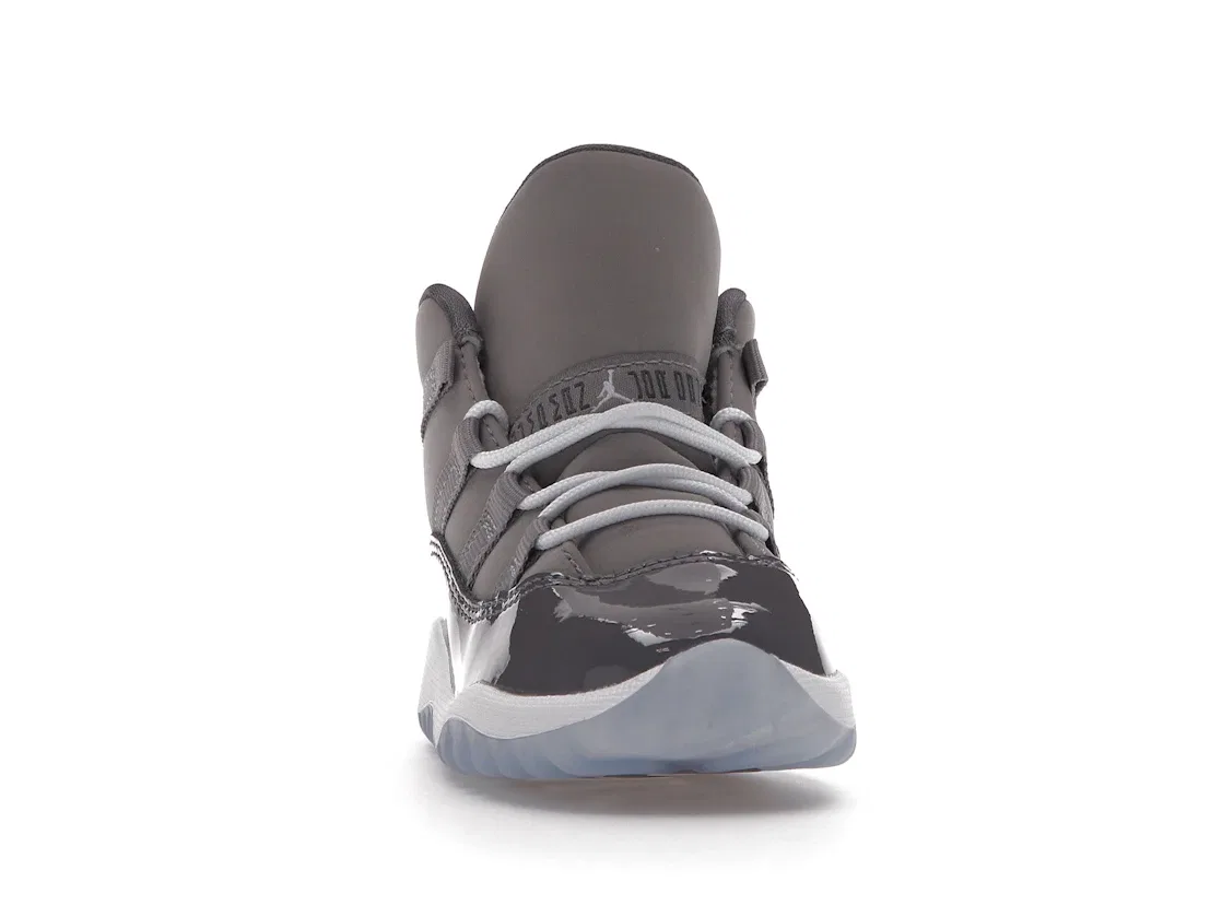 Детские кроссовки для мальчиков из нубука Jordan 11 Retro Cool Grey (2021) Jordan, Medium Grey/Multi-Color/Multi-Color — фото 2