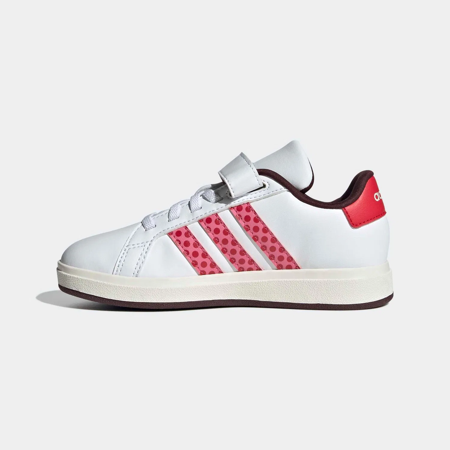 Детские кроссовки с дизайном Minnie Mouse Adidas Sportswear, Cloud White/Pink Fusion/Pure Ruby — фото 3
