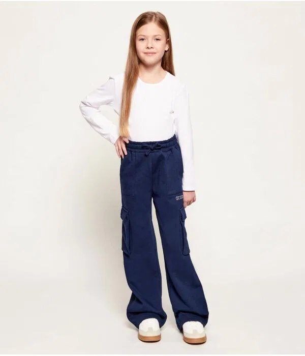 Детское боди для девочек Slim Fit Guess, белый — фото 2