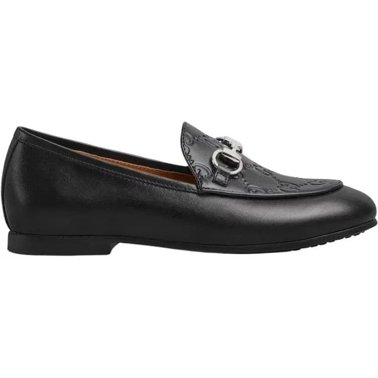 Детские кеды Gucci Jordaan Low Top, кожаные, черные — фото 3