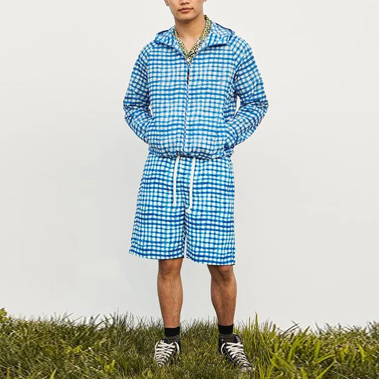 Детское худи с принтом Marni Co Branding Jacket UNIQLO, Royal Blue — фото 3
