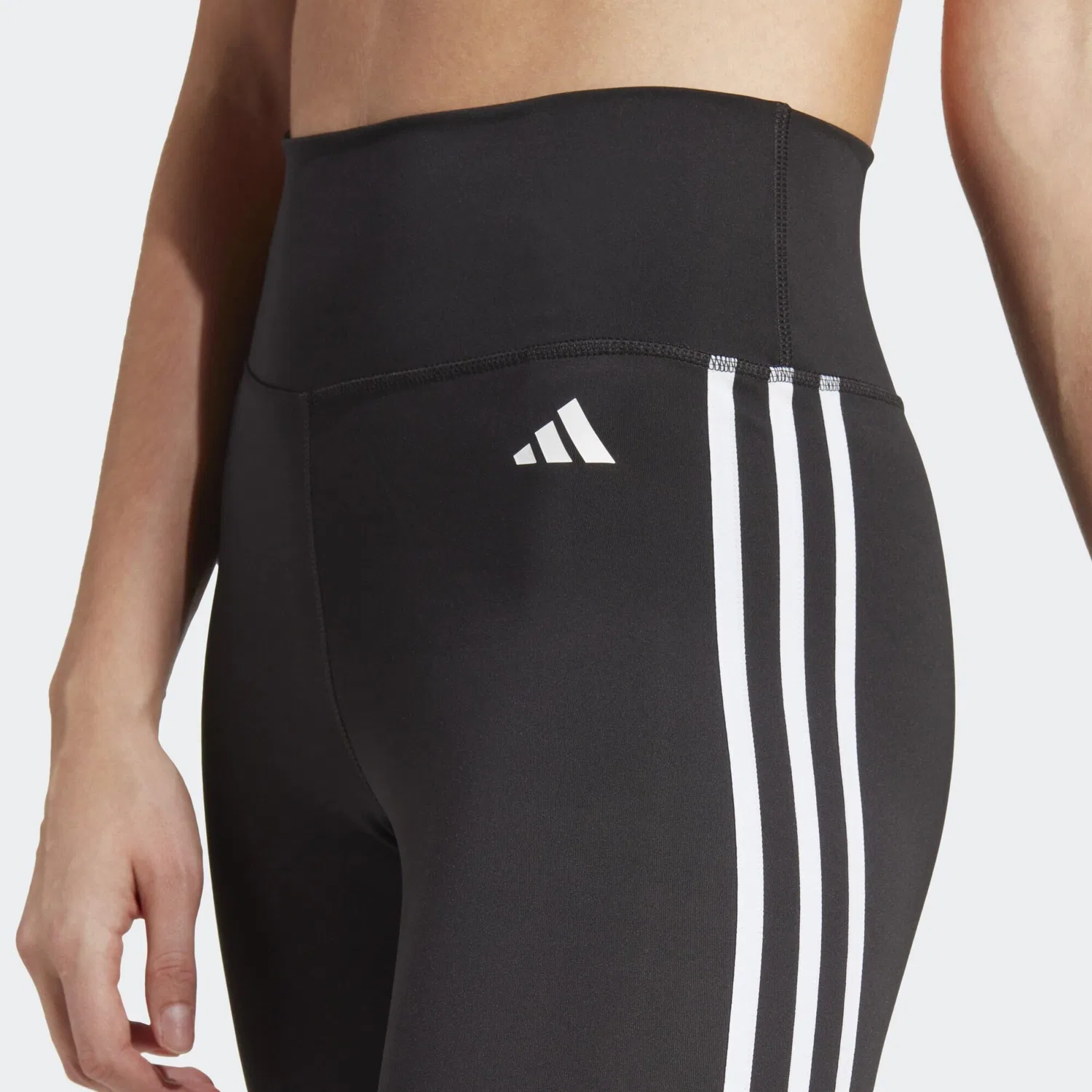 Женские леггинсы с высокой посадкой Train Essentials 3-Streifen High-Waisted 7/8-Leggings Adidas, Schwarz — фото 4