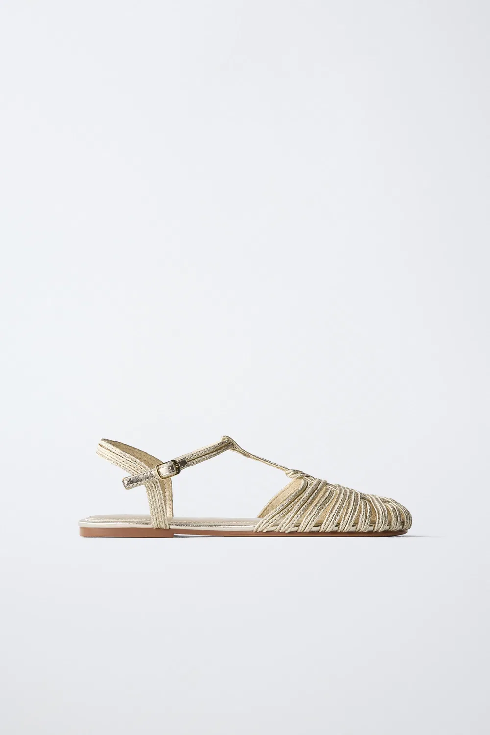 Металлические сандалии-клетка ZARA, Gold