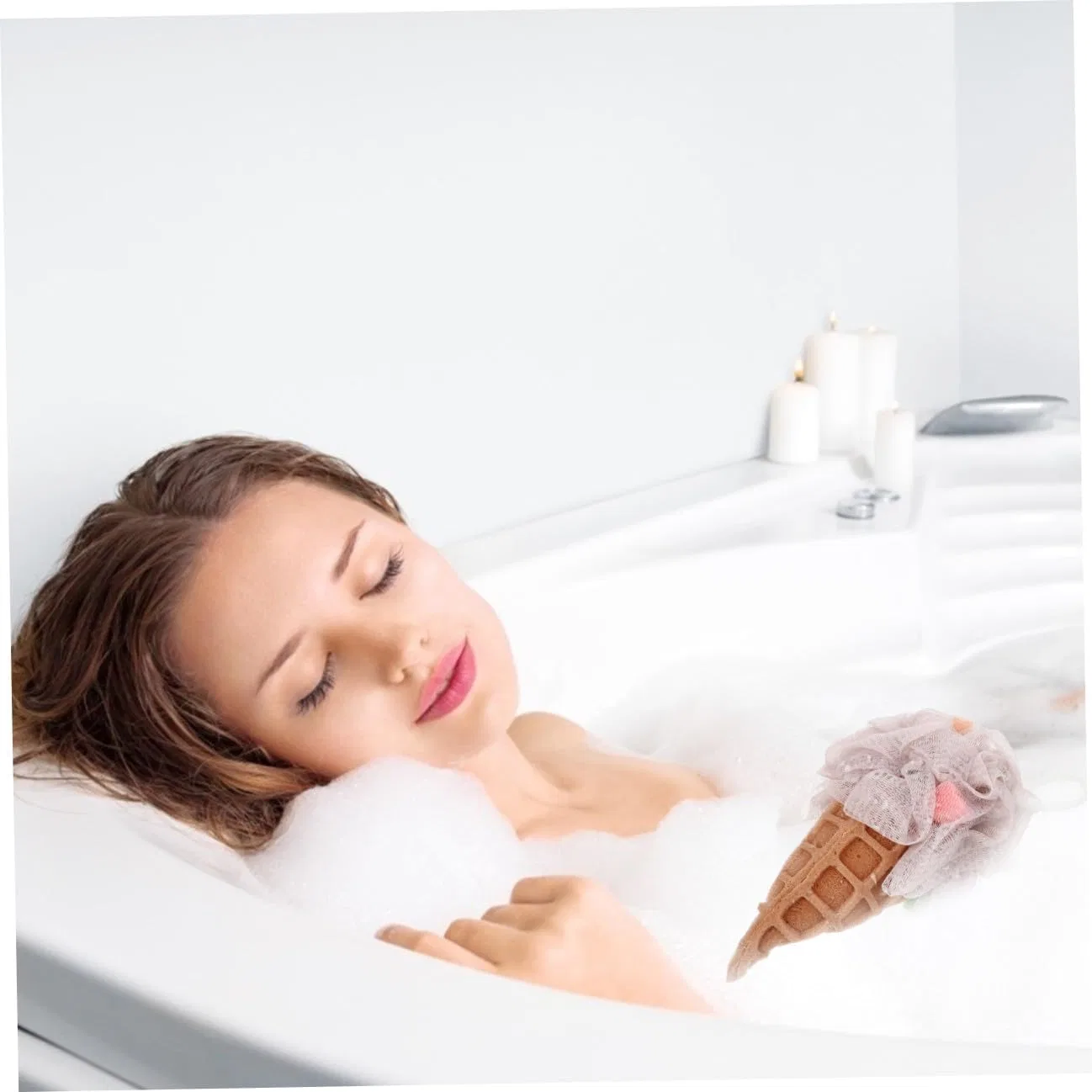 Мочалка для душа Ice Cream, TOVINANNA, набор 9 шт, 20x14x24 см — фото 4