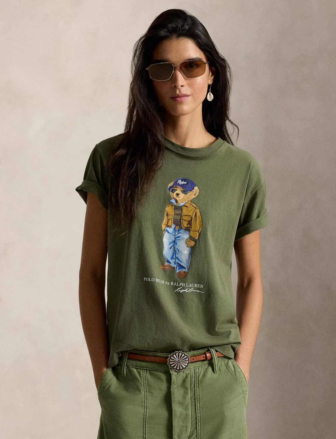 Футболка с принтом Bear Polo Ralph Lauren, Verde — фото 3
