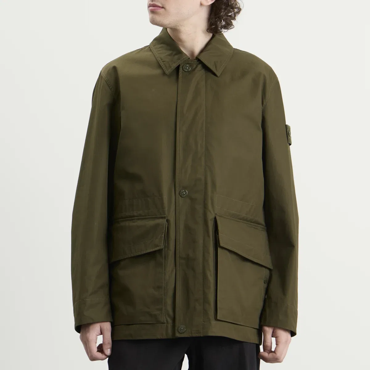 Куртка из хлопкового канваса Ghost Stone Island, Military Green — фото 2