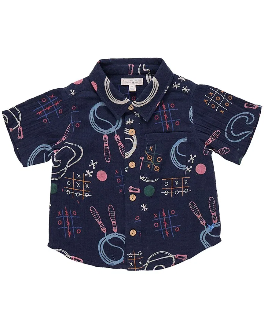 Детская рубашка для мальчиков с принтом Tic Tac Toe Jack Shirt Pink Chicken, мультиколор