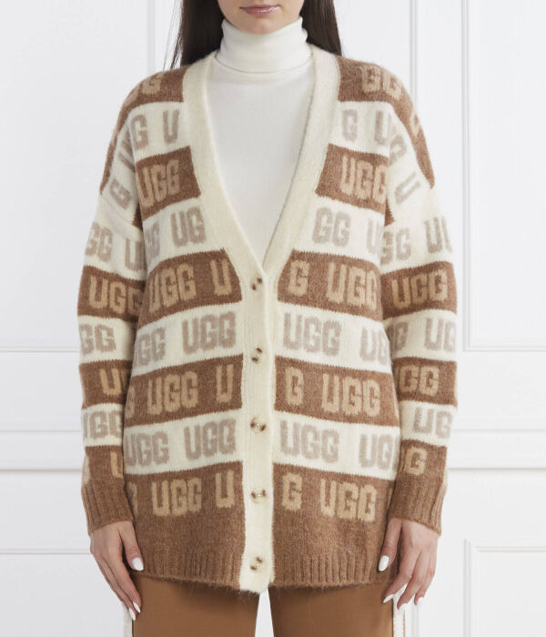 

Кардиган с графическим логотипом Oversize fit Ugg, коричневый