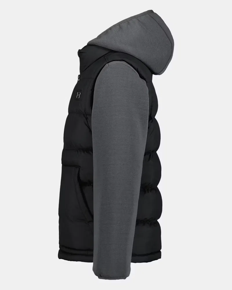 Детский утепленный стеганый жилет UA 2-Fer UnderArmour, Black/Castlerock — фото 4