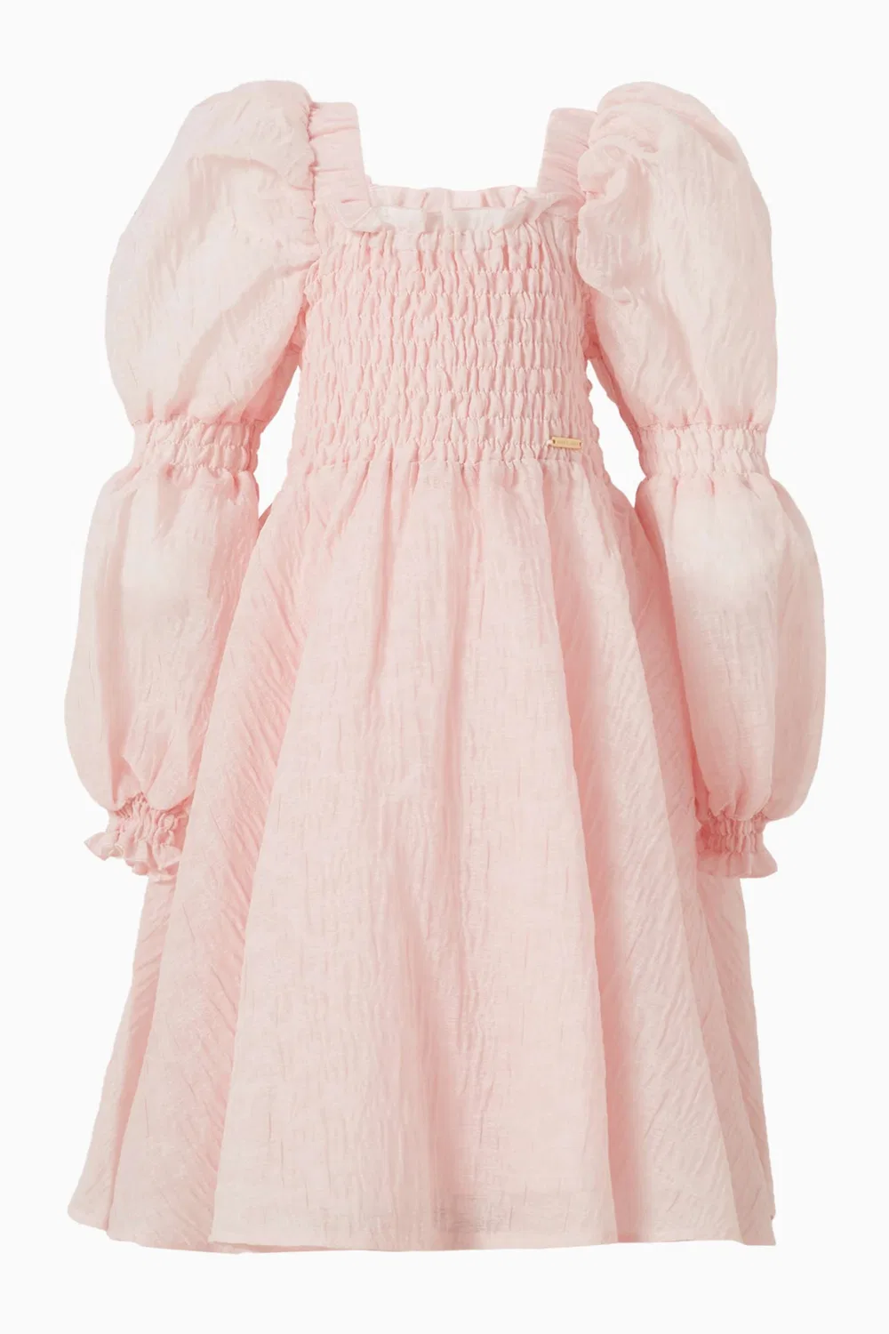 Платье с пышными рукавами Puffed-sleeves Smocked Dress Poca & Poca