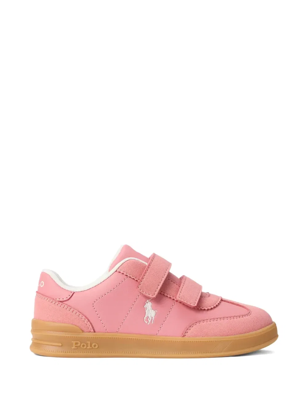 Кроссовки на липучках с логотипом Polo Ralph Lauren Kids, розовый — фото 2