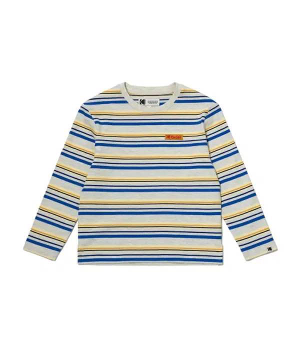 Футболка с длинным рукавом Rainbow Stripe, Kodak Kids, оатмил