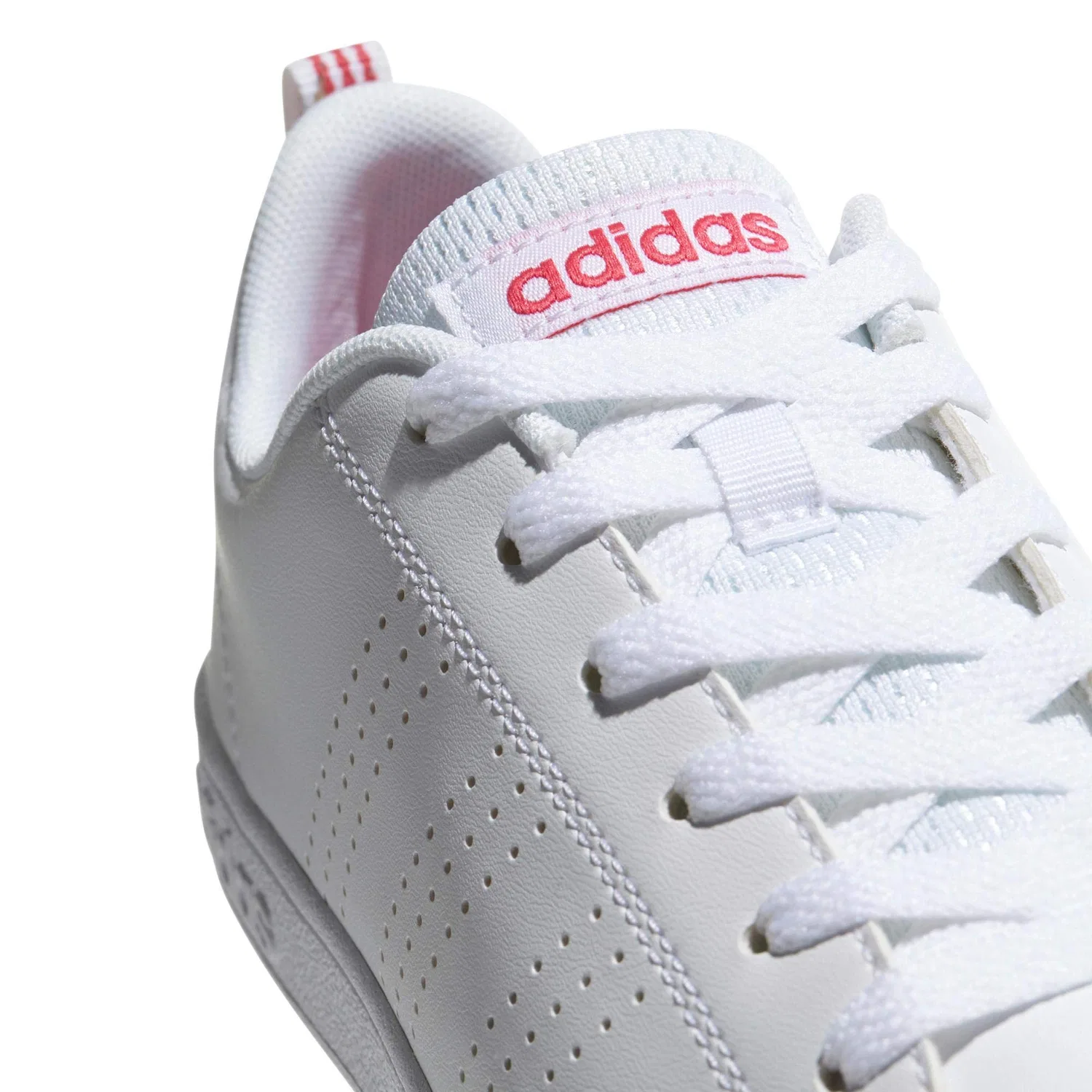 Детские кроссовки для мальчиков с перфорированными полосками Vs Advantage Cl K Adidas, White Pink — фото 3