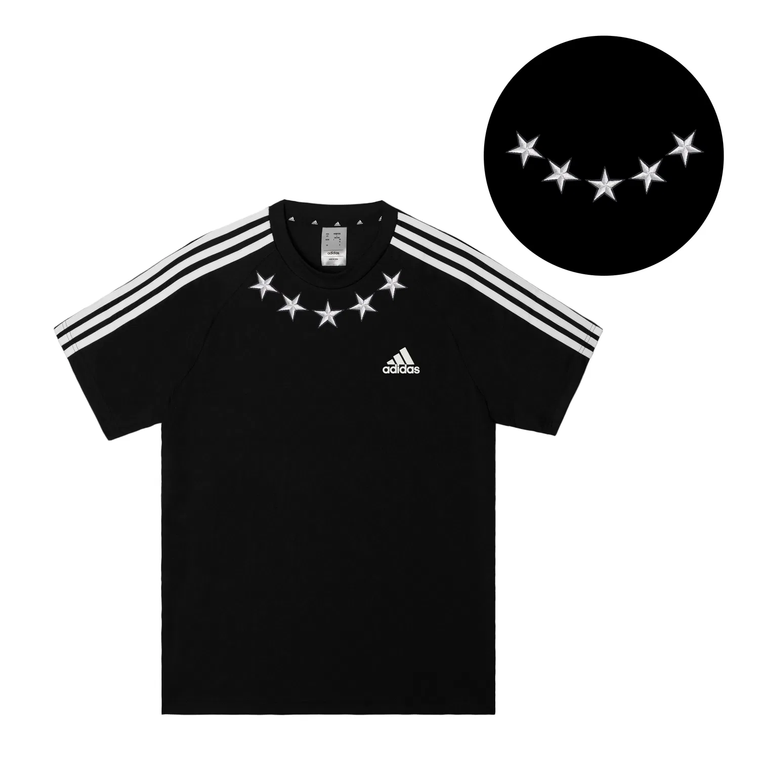 Мужская футболка с длинным рукавом с принтом Adidas, Black — фото 3