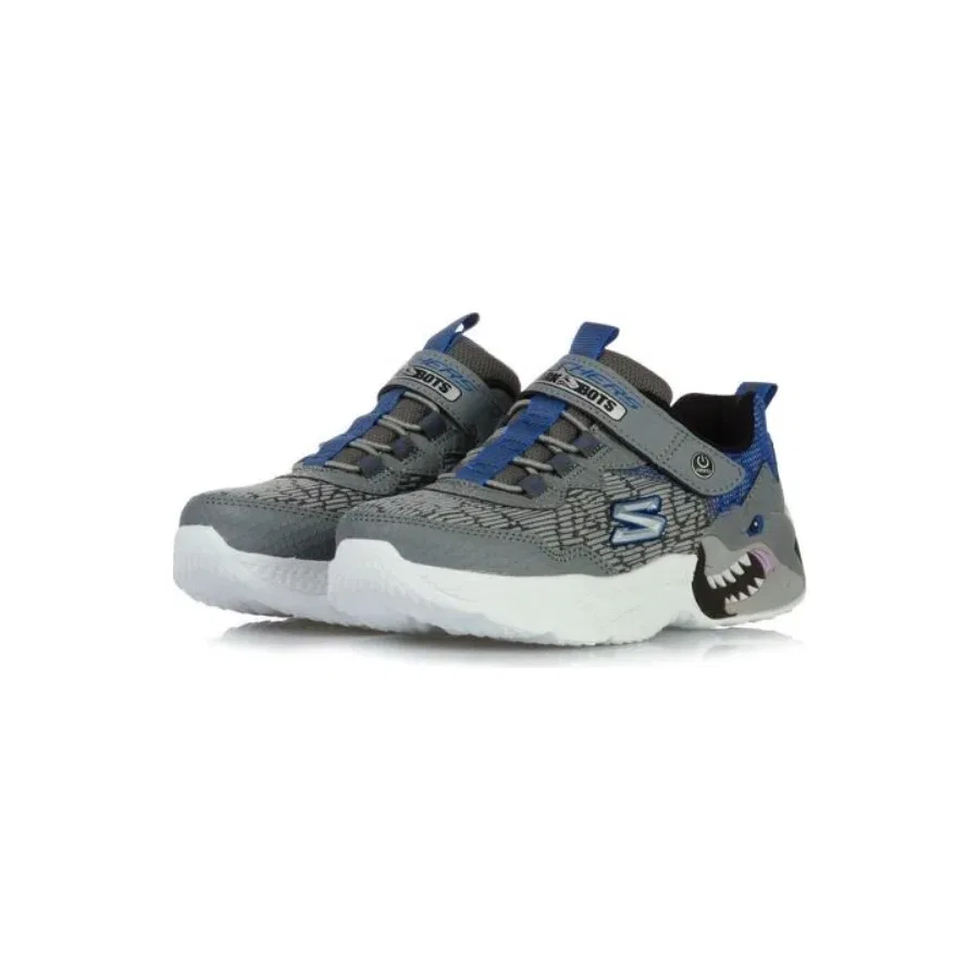 Кроссовки с подсветкой Creature-Lights Skechers, Серый/Темно-синий — фото 4