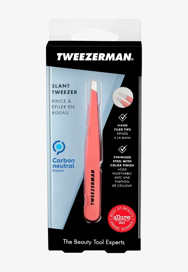 Пинцет для бровей, металлический Slant Tweezer Tweezerman, Pink — фото 2