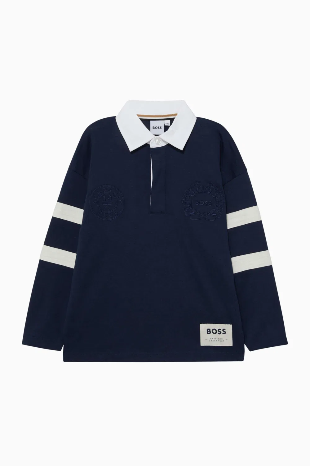 Рубашка поло хлопковая с цветными панелями BOSS Kidswear