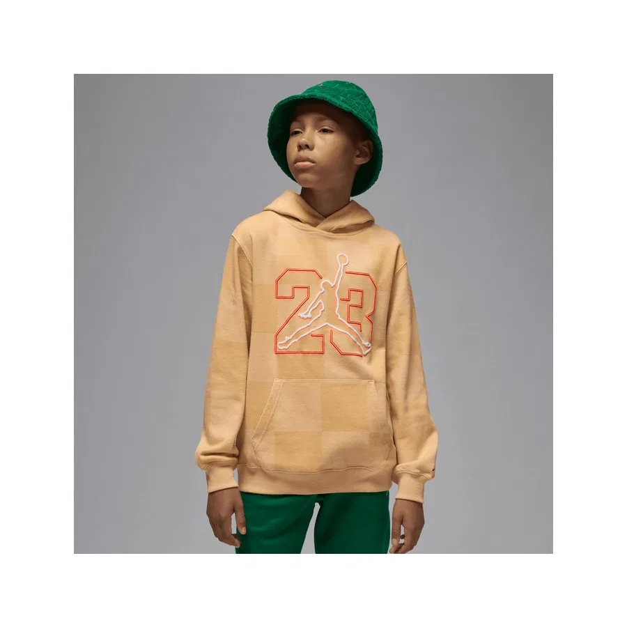Детский свитшот с капюшоном Nike Jordan JDB MJ Deep Dish Po Hoodie, Черный