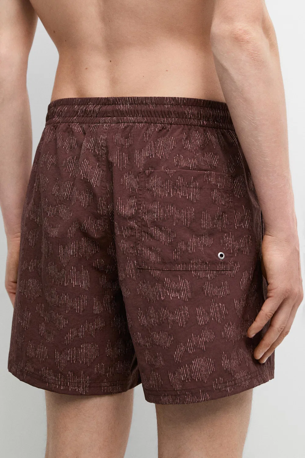 Плавки с принтом Massimo Dutti, Burgundy — фото 2