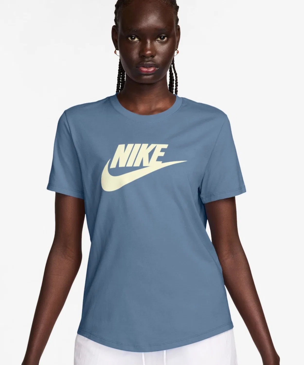 Женская футболка с коротким рукавом и принтом Club Essentials NIKE, Sax Blue