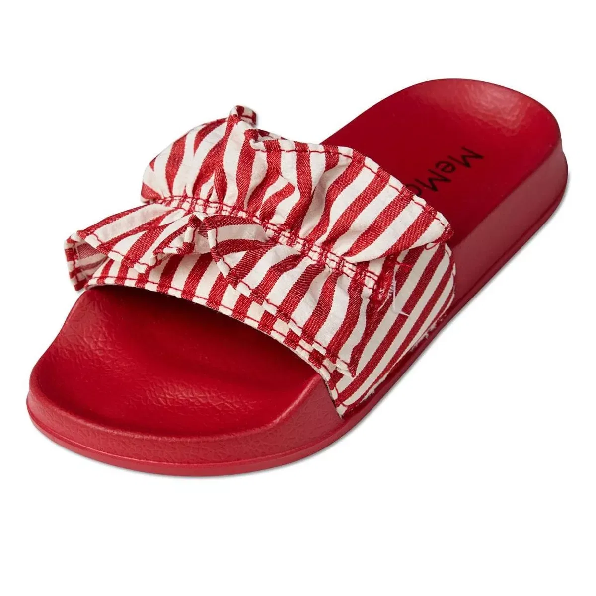 Детские сандалии-слайды с рюшами и полосками MENS FOOTWEAR/SHOECARE, Red