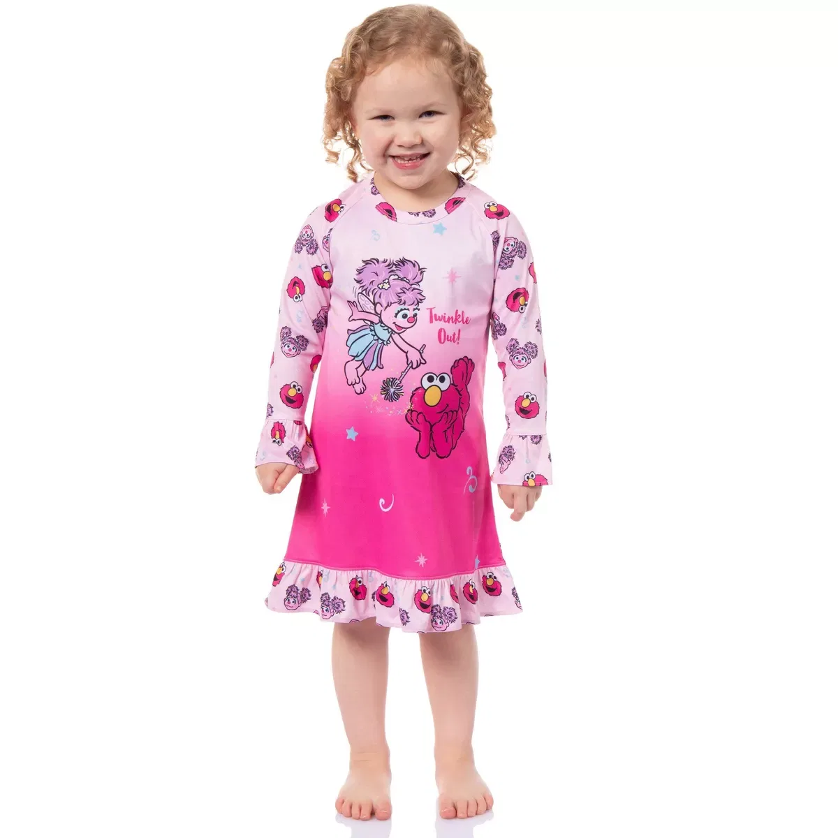 Детская пижама-ночнушка с принтом Twinkle Out Elmo Abby Cadabby Sesame Street, Pink